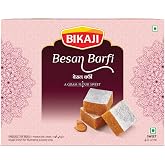 BIKAJI Besan Burfi 12 oz, Traditional Gram Flour Indian Mithai Sweet | Made with gram flour and ghee using a traditional recipe; soft, melt-in-mouth texture; ready-to-eat festive gifting sweet