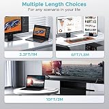WARRKY 4K DisplayPort to HDMI Cable 1.8m Nylon Braided Gold Plated DP to HDMI view 6
