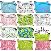 HSDSH 30Pcs Tennis Makeup Bag Tennis Gifts for Women Canvas Cosmetic Bags with Zipper Inspirational Travel Toiletry Pouch Tennis Accessories for Sports Lover Players Coach Valentine's Day Gift