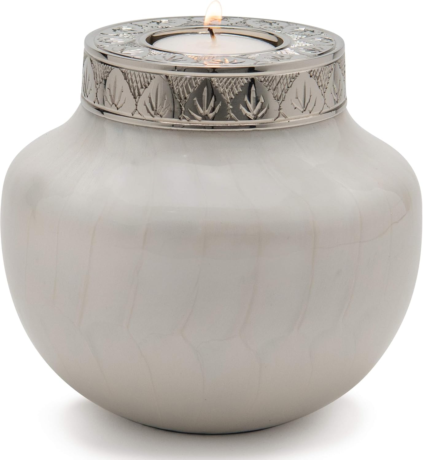 Small Urns for Human Ashes - Keepsake Urn | Mini White Candle Cremation Urn | Unique Design Keepsake Urn | Perfect to Display at Home | Beautiful Modern Memorial Urn for Your Loved One or Pet