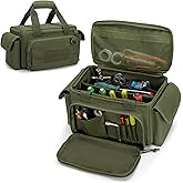 Rexmica Small Tool Bag with Anti-friction and Thick Padded Bottom, Tool Storage Organizer for Men, Tactical Range Bag, Multi-functional Work Bag for Repairman, Electrician, Carpenters (Green)