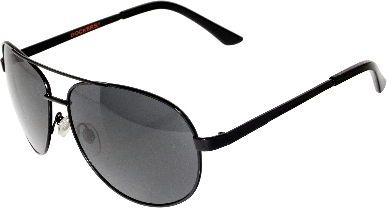 Dockers Mens Metal Aviator Sunglasses Clothing