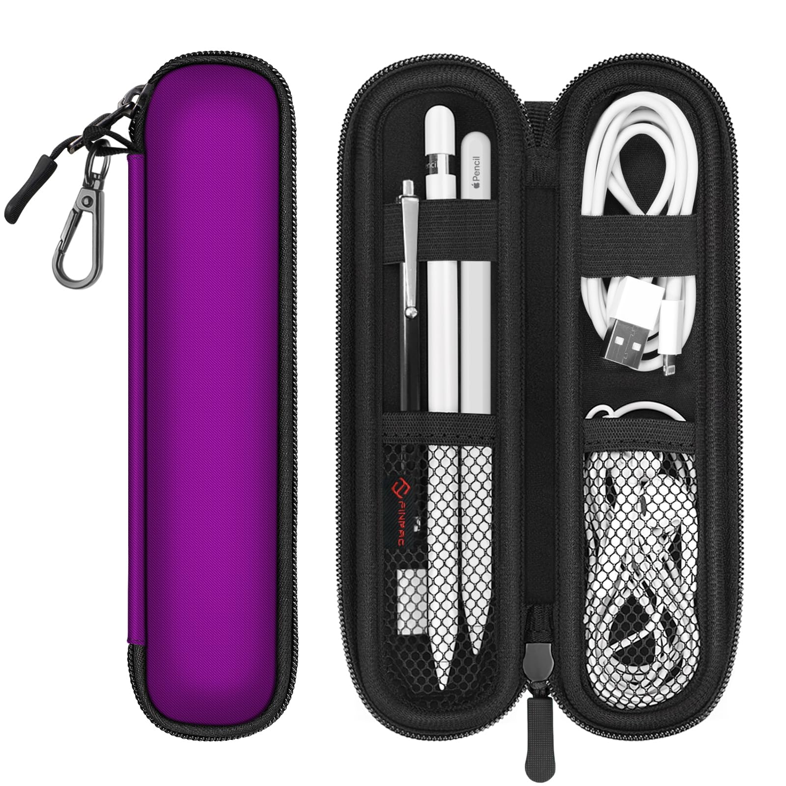 Fintie Pen Holder Case for Apple Pencil Pro, Apple Pencil (USB-C / 1st / 2nd Generation), Soft Neoprene Zipper Carrying Bag Sleeve Pouch for Samsung Stylus, Surface Pen