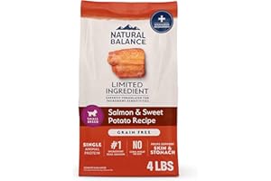 Natural Balance Limited Ingredient Small Breed Adult Grain-Free Dry Dog Food, Salmon & Sweet Potato Recipe, 4 Pound (Pack of 1)