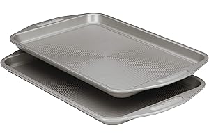 Circulon Total Bakeware Set Nonstick Cookie Baking Sheets, 2 Piece, Gray