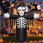 HZGDEJTG 5FT Death Inflatable Outdoor Decoration, with Built-in LED Light, Suitable for Indoor and Outdoor lawns, Parties, and Gardens.