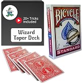 Ted's Sterling Magic Red Bicycle Rider Back Wizard Taper Gaffed Deck | Professional trick card set featuring Video Learning Link. Perfect for beginners through professional-level magicians.