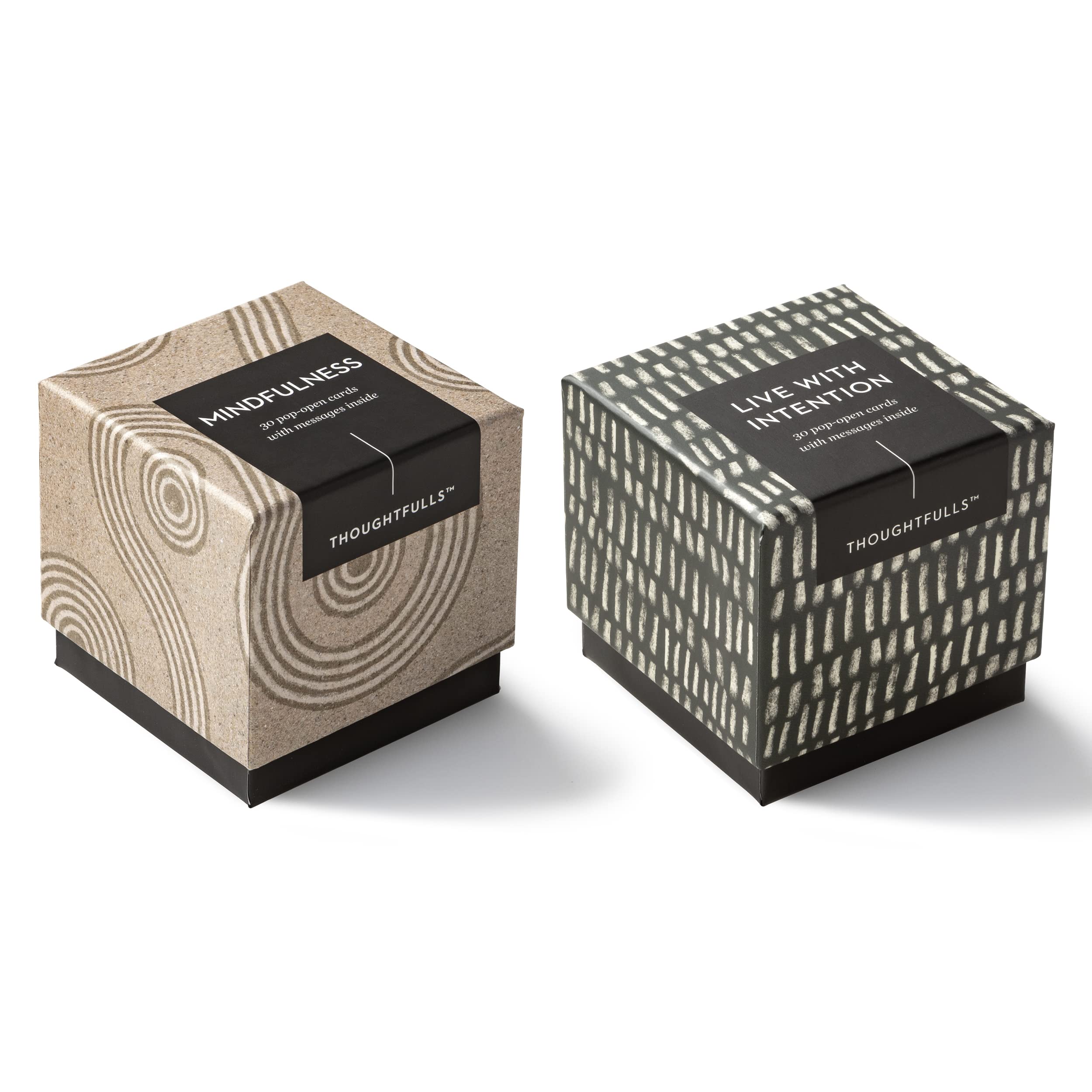Compendium ThoughtFulls Pop-Open Cards — 2-Pack of Mindfulness, Live with Intention — 60 Pop-Open Cards, Each with a Different Message Inside