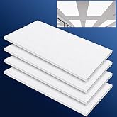 4 Pack Polycarbonate Fluorescent Light Covers, Lighting Diffuser Panel | 23.8''x 47.8''x 0.2'' Cuttable Drop Ceiling Light Replacement Sheet for Hospital Home Office Classroom Panel Replacement