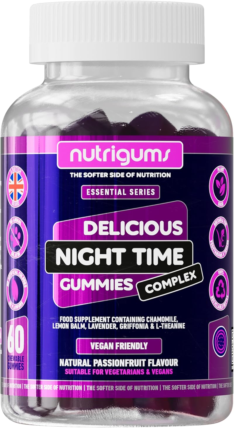 Nutrigums Night Time Complex Gummy 60 Vegan Sleep Support Chamomile