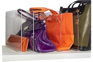 Bee Neat Closet Organization with Acrylic Clear Shelf Dividers - Closet Shelf Organizer for Clothes, Towels, Sweaters, Purses, and Books - Shelf Separators - 4 Pack (11¼" Tall x 11 ⅝ Deep)