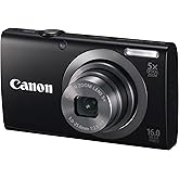 Canon PowerShot A2300 IS 16.0 MP Digital Camera with 5x Optical Zoom (Black)(Renewed)