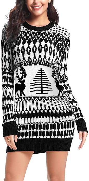 black christmas jumper dress