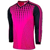 Boy's Goalkeeper Soccer Jersey, Padded Goalie Shirt with Sponge Protector Youth Sizes
