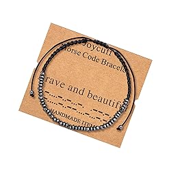 JoycuFF Brave and Beautiful Morse Code Bracelets