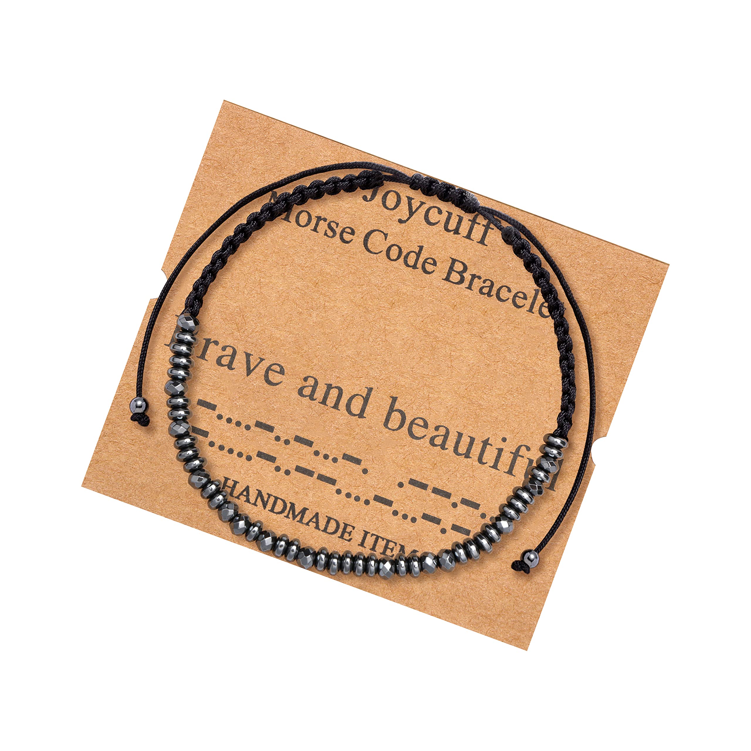 JoycuFF Brave and Beautiful Morse Code Bracelets