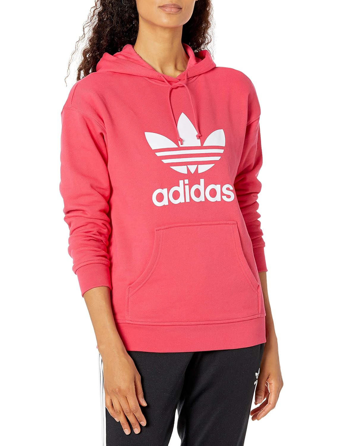 adidas trefoil hoodie amazon
