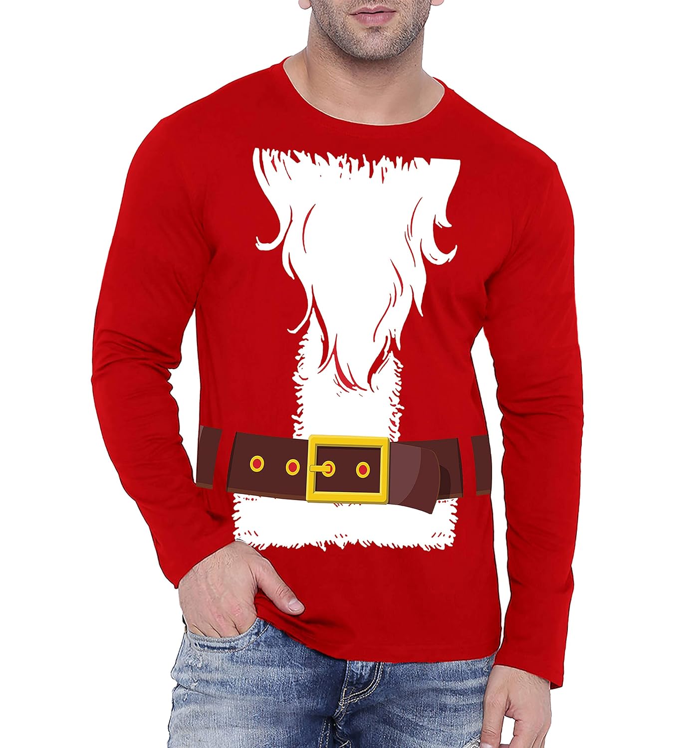 Buy Santa Christmas Shirt for Men Adult Novelty Santa Claus Costume