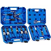 Orion Motor Tech Fuel Line Pliers & Hose Clamp Pliers Set, 14 Piece Disconnect Set with Fuel Filter Caliper Hose Pipe,Heavy-Duty Pipe Repair Set for Auto Line