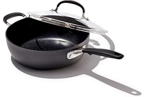 OXO Good Grips 3QT Chef's Pan with Lid and Helper Handle, 3-Layered German Engineered Nonstick Coating, Stainless Steel Handl
