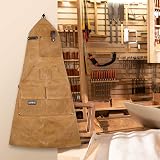 LEFOR·Z Waxed Canvas Work Apron 10 Pockets Cross-Back Adjustable Brown view 6