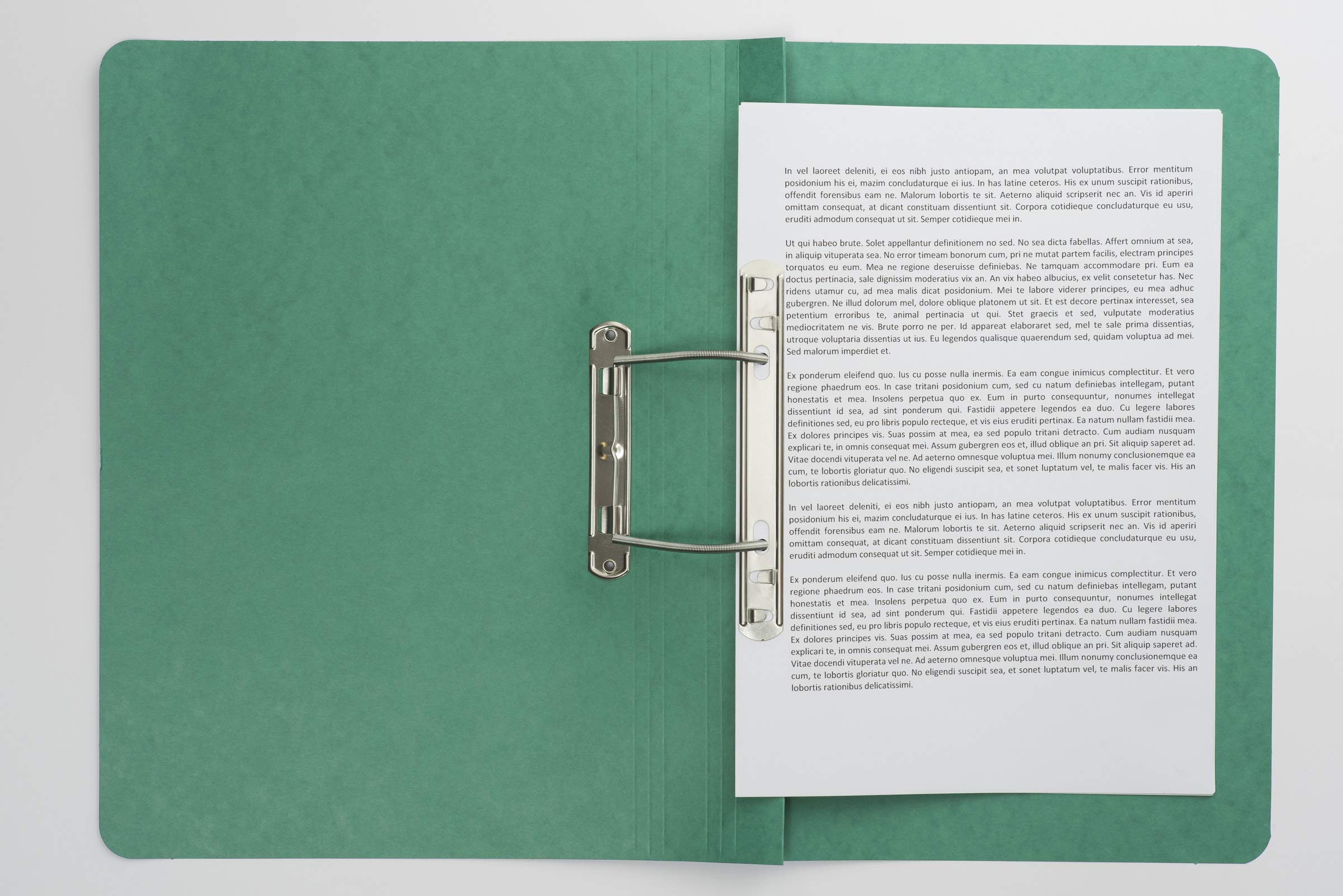 Exacompta - Ref 3003Z - Europa - Spiral File, 350 x 250mm, 300 Micron Hardwearing Mottled Pressboard, Holds 150 Sheets of A4 Paper, Spring Mechanism - Green, Pack of 25