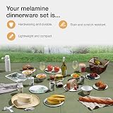 VonShef Melamine Dinnerware Set 16Pc Leaf Print Plates Bowls Tumblers view 3
