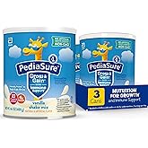 PediaSure Grow & Gain with Immune Support Shake Mix Powder, 23 Vitamins & Minerals, 6g Protein, Non-GMO, Gluten-Free, Vanilla, 14.1 oz Can, Pack of 3-24 servings