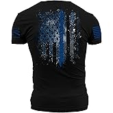 Grunt Style Blue Shield - Men's T-Shirt Black