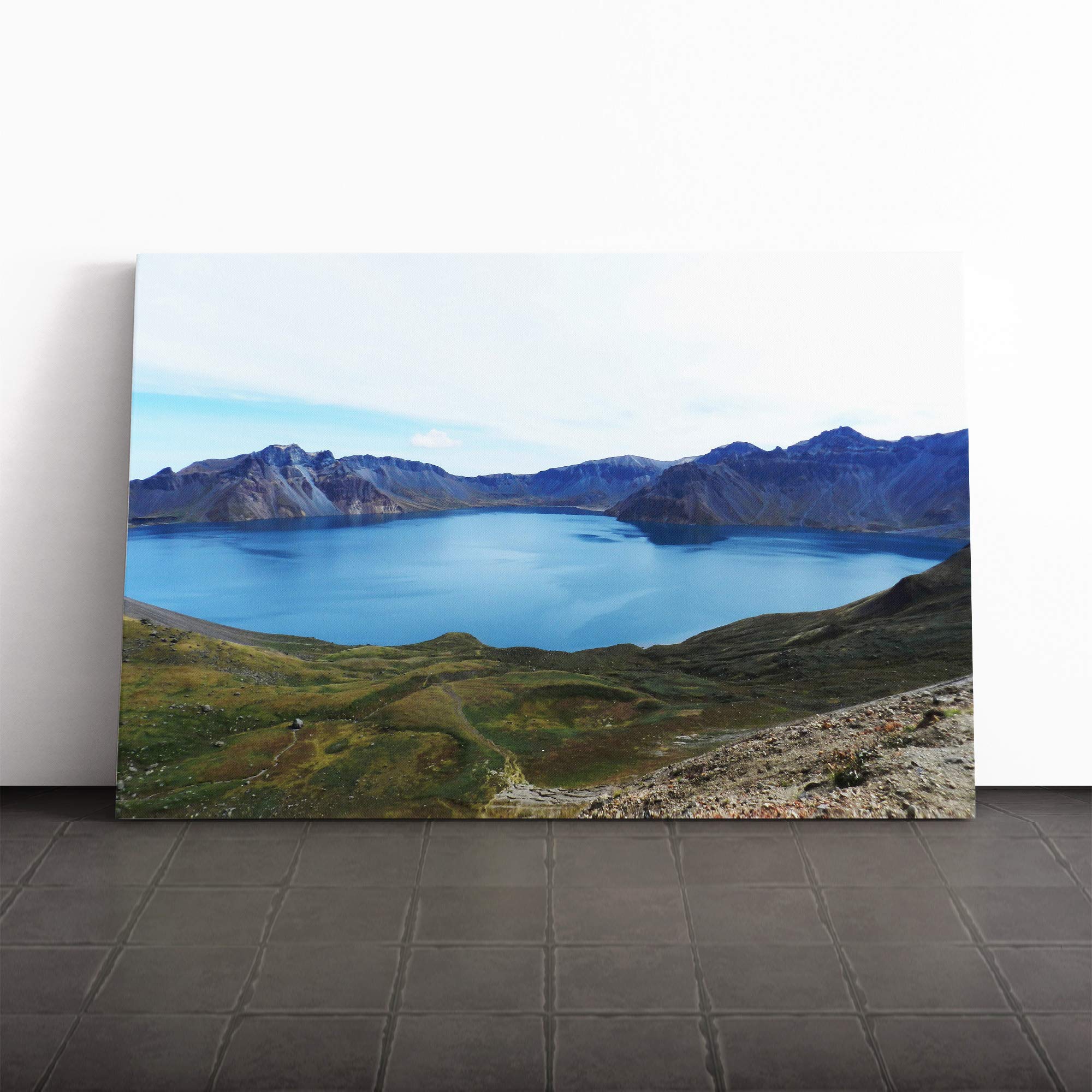 Landscape Mountain Paektu North Korea Canvas Print | Gallery Wrapped 30mm Frame Wall Art | 20x14 inches | Ready to Hang | Modern Landscape Picture | Living Room Bedroom Lounge Office