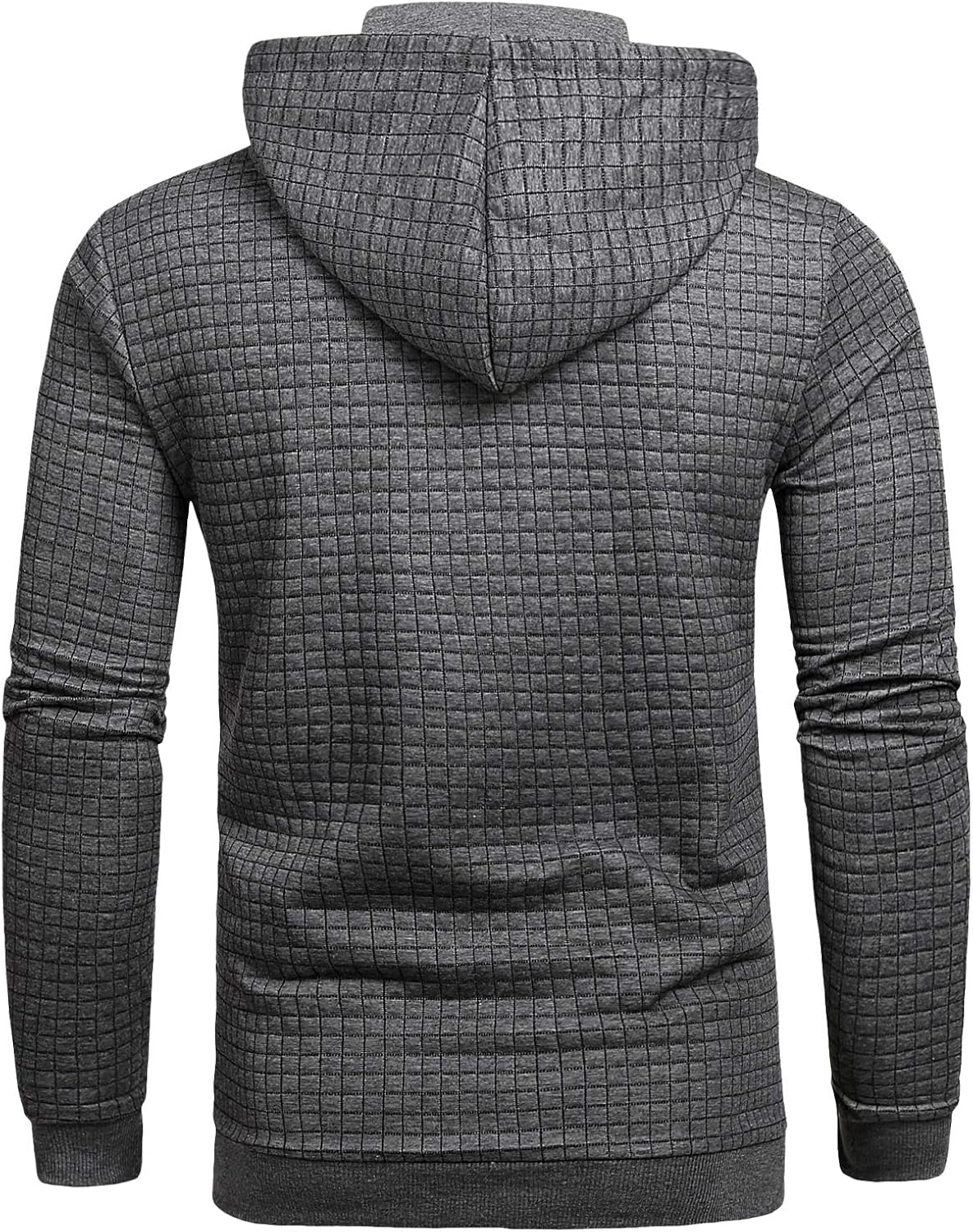 Mens Pullover Hoodie Long Sleeve Hooded Sweatshirt Casual Hoodies Square Pattern: Clothing