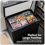 Baridi 199L Freestanding Chest Freezer with Adjustable Thermostat DH151 Black view 4