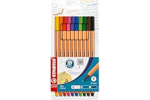 STABILO Fineliner point 88 - Pack of 10 - Assorted Colors