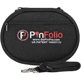 PinFolio Go Pin Display Storage Book &ndash; Compact Pin Book for Disney Pins &amp; Enamel Pins | Fits Loungefly Backpacks | Holds 40 1" Pins (Black)