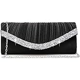 Dasein Clutch Purses for Women Evening Bags Formal Clutches with Rhinestones for Wedding Party Prom Dressy Purse