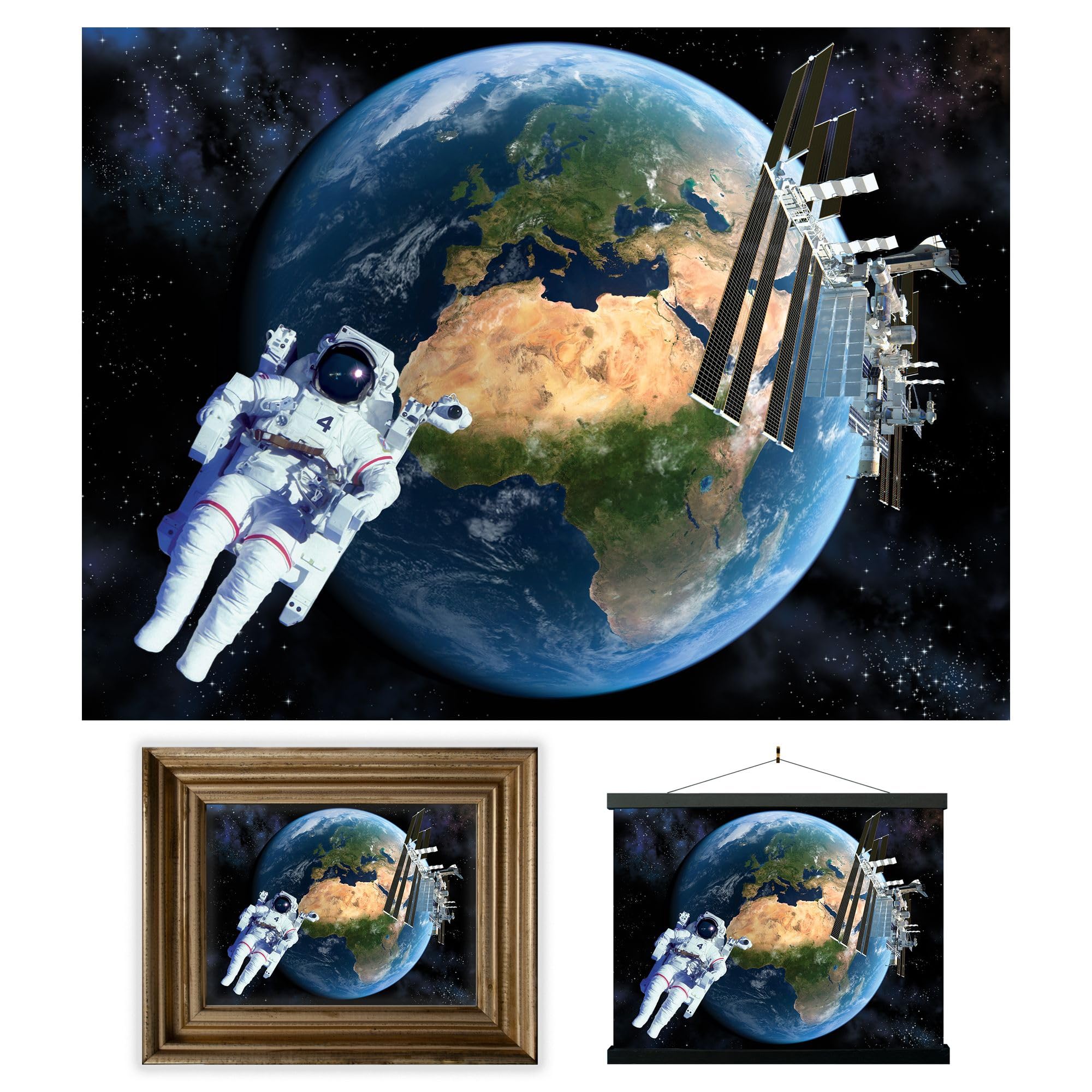 3D LiveLife Lenticular Wall Art Prints - Earth From Space from Deluxebase. Unframed 3D Astronomy Poster. A perfect wall filler. Original artwork licensed from renowned artist, David Penfound