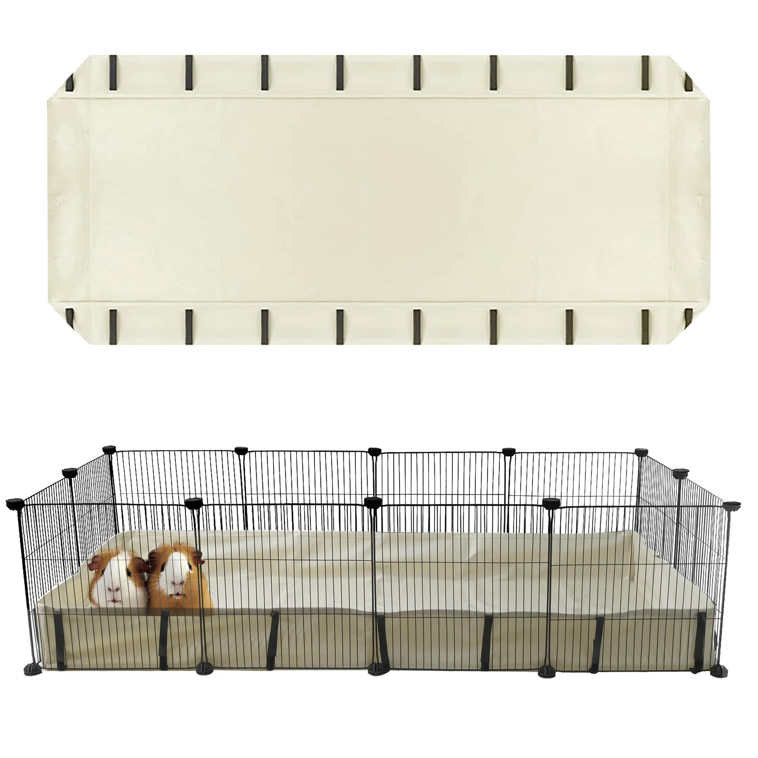 CosyCradle Guinea Pig Waterproof Cage Liner for C&C 2x4,Guinea Pig Cage Canvas Bottom Replacement 56x28in(142 * 71cm) cage not included