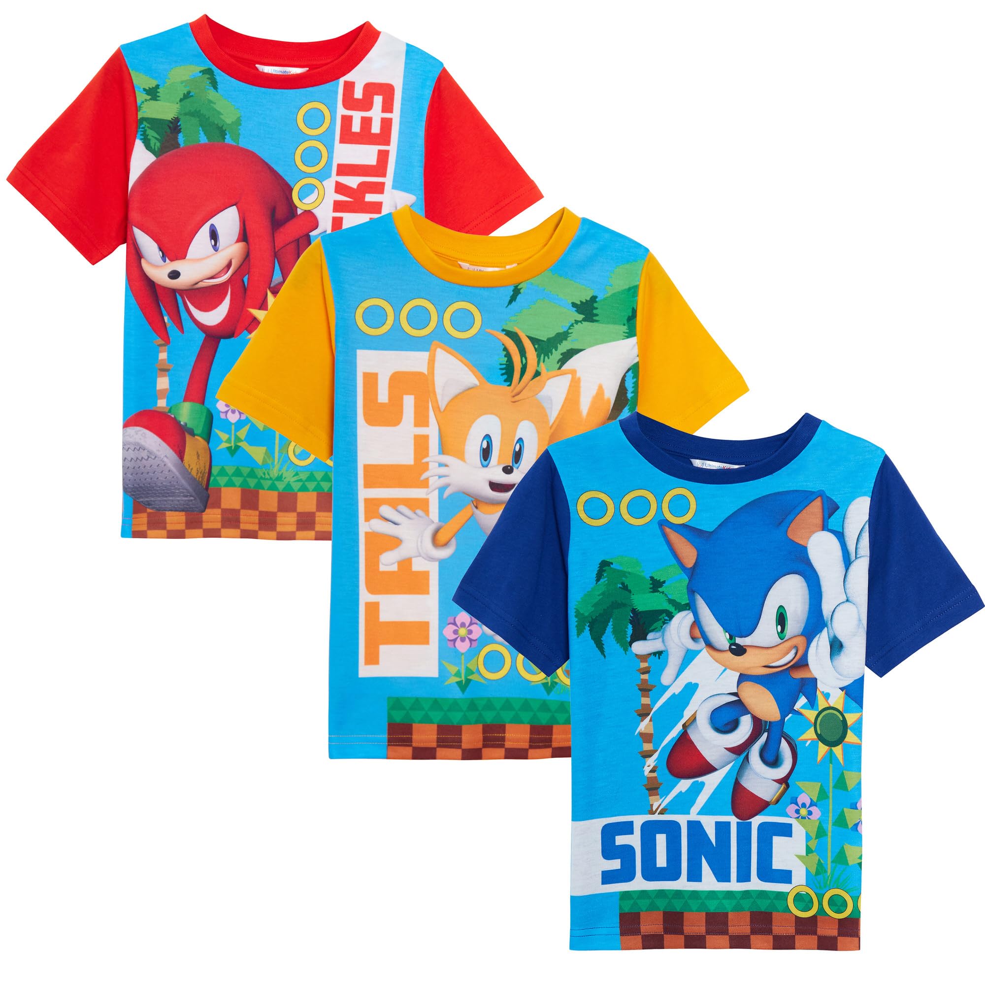 Sonic The Hedgehog Boys 3 Pack T-Shirts (Pack of 3) 7-8 Years Multi