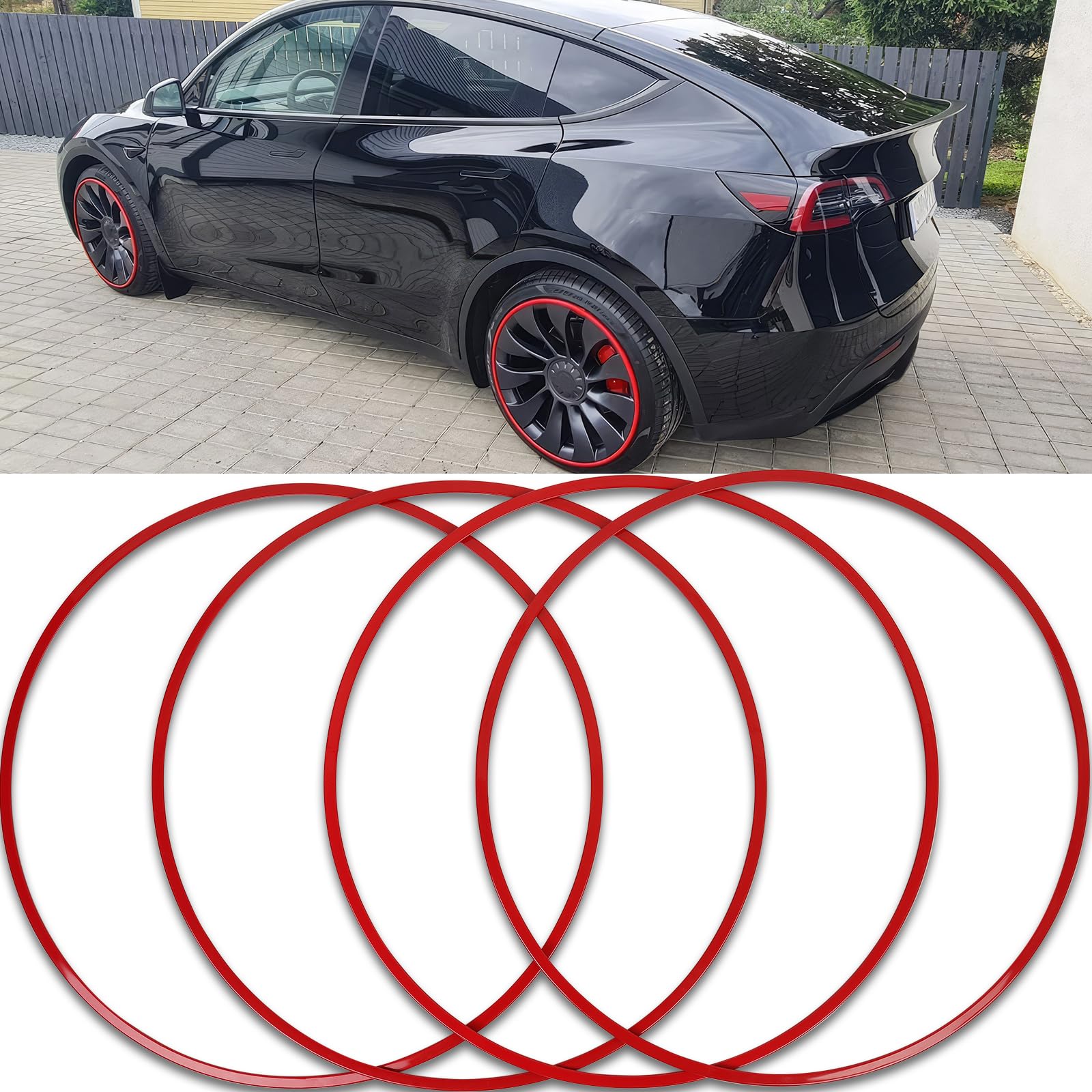 DREAMOTOR Wheel Rim Protector Set of 4, 19 Inch Alloy Rim Guards for ...