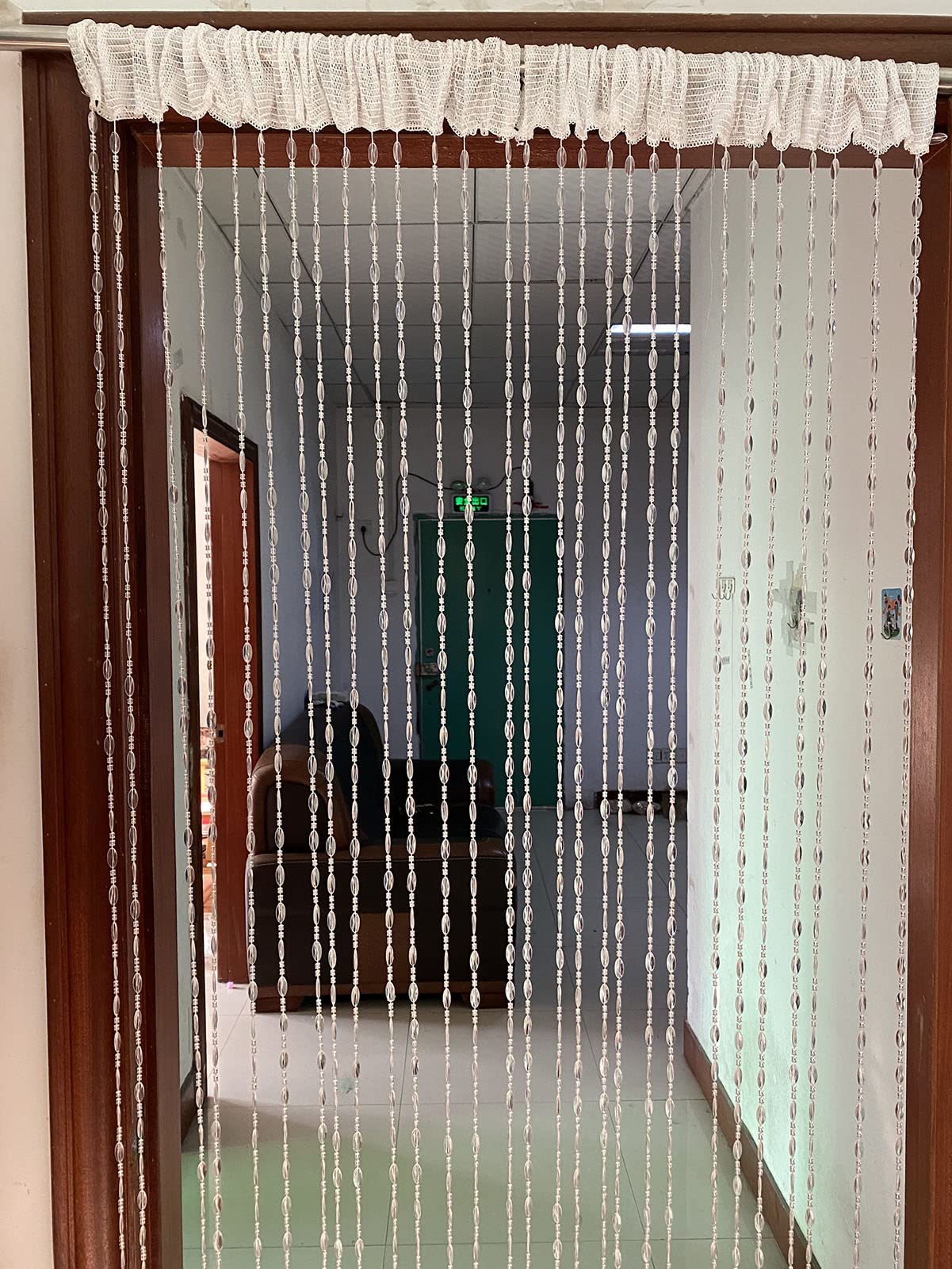 ZiDeTang Acrylic Beaded Door Curtain Décor Tassel Room Divider Curtain for Doorway (Clear, 100cm by 195cm)