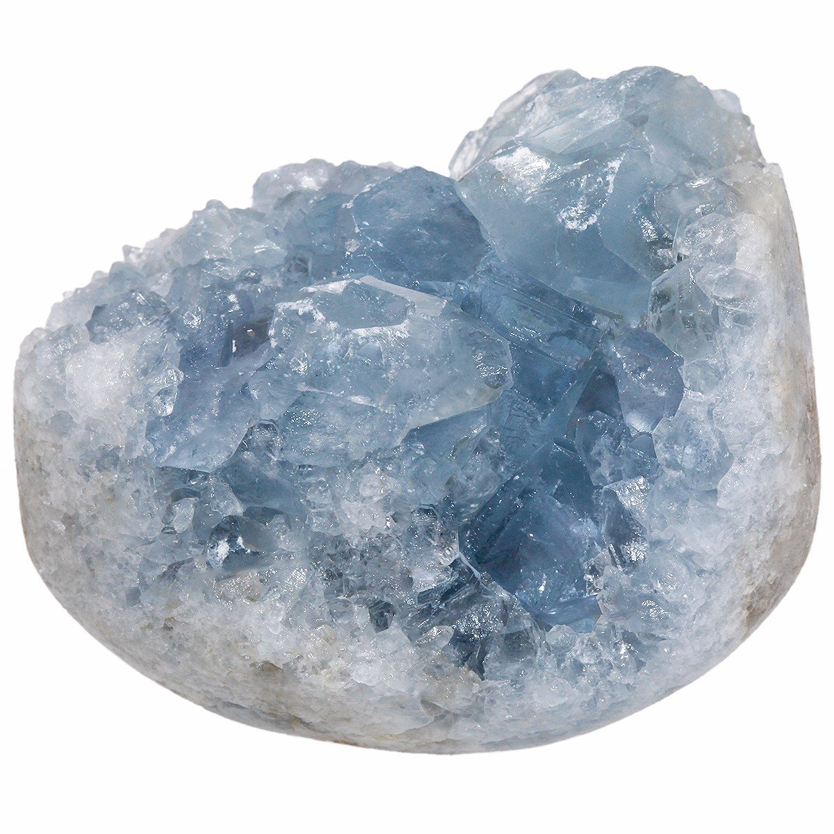 mookaitedecor Natural Celestite Crystal Mineral Raw Piece Small Gemstone Druse Quartz Decoration Decoration for Family & Office (75-150g)
