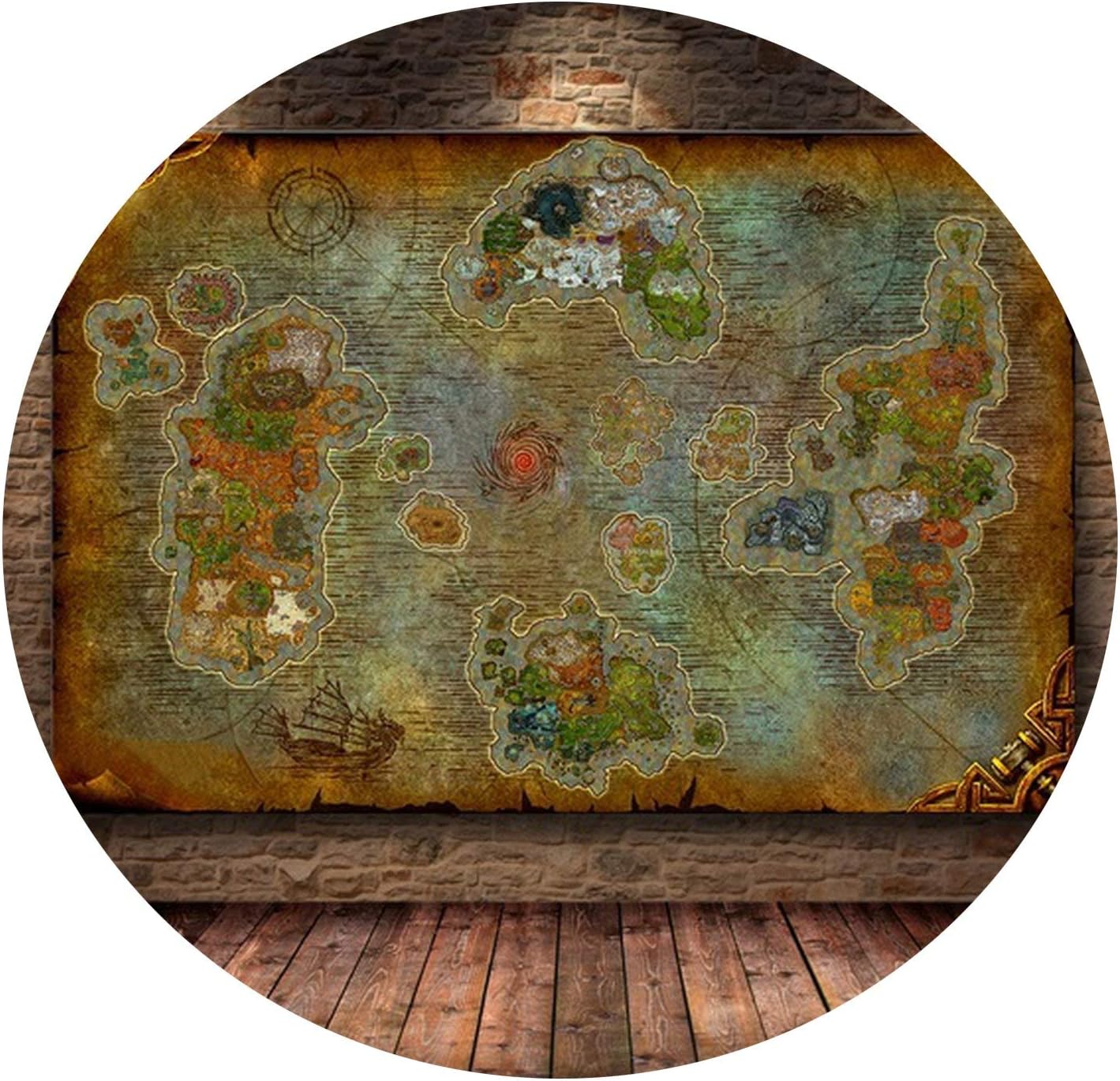 Unframed The Poster Decoration Painting of World of Warcraft 8.0 Map on HD Canvas Wall Pictures for Living Room Oil Painting,90X60CM,1020743