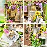 CUTEROOM DIY Miniature Dollhouse Kit with Furniture and LED view 5