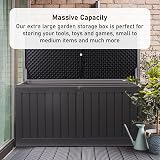 Olsen & Smith Waterproof Cushion Storage Bench 270L Outdoor Garden Box view 5