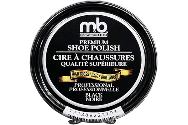 MONEYSWORTH & BEST | PRIMIUM HIGH GLOSS SHOE POLISH | BLACK | 32g | Great for leather dress, military and other uniformed ser