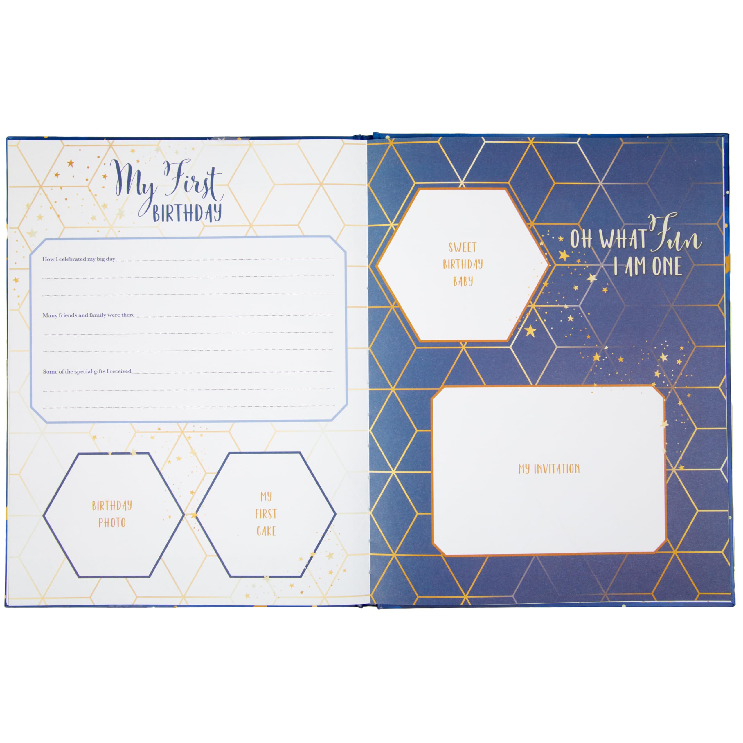 C.R. Gibson Starry Dreams First 5 Years Gender Neutral Baby Memory Book, 8.75