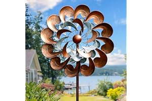 Pure Echo Metal Wind Spinner Outdoor, Wind Spinners for Yard and Garden, 84 inch Wind Sculptures & Spinners, Windmill for Yard Art