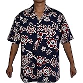 Alohawears Clothing Company Made in Hawaii! Men's Hibiscus Flower Classic Hawaiian Shirts