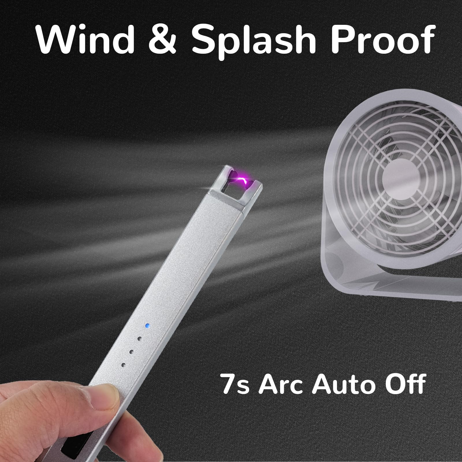 3 Pack Electric Candle Lighter USB Rechargeable Lighters Windproof Plasma Arc Lighters Flameless Type C Long Lighter with Safety Switch for Candle BBQ Camping Birthday Fireworks