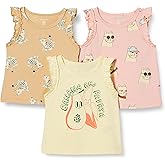 Amazon Essentials Girls and Toddlers' Ruffle Tank Tops